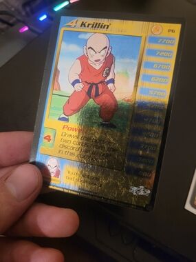 Panini Krillin Yellow and Blue Dragon Ball Z Card